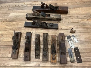 Vintage Wooden Hand Plane Lot Of 9 Bailey, Merit, Sargent, Scioto Etc - Picture 1 of 12