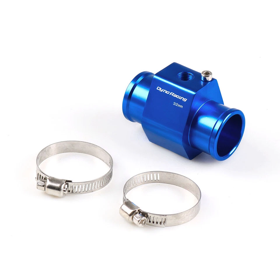 1xBlue Water Temp Temperature Joint Pipe Sensor Gauge Radiator Hose Adapter 32mm - Image 1 of 4