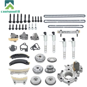 Timing Chain Kit Oil Pump + 4VVT Cam Phaser For 2012-2011 GMC Terrain 3.0L - Foto 1 di 13