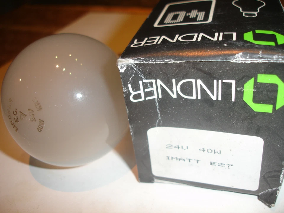 LINDNER GLÜHBIRNE GLÜHLAMPE SONDERSPANNUNG 24V 40W E27 MATT DIMMBAR 1000h - Bild 1 von 1