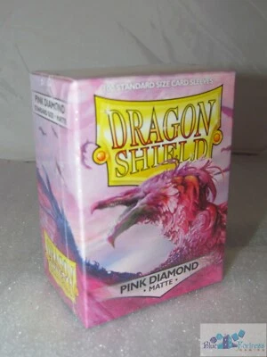 DRAGON SHIELD Pink Diamond 100 Matte CARD SLEEVES DECK PROTECTORS MTG  - Image 1 of 3