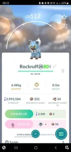 Glänzende Felsenruff (Dämmerungsform) Pokemon Trade Go - Bild 1 von 2
