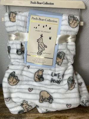 Disney Baby Blanket Classic Winnie The Pooh  Bear Collection NEW Love Pooh - Image 1 of 3