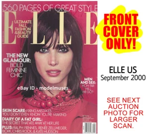 COVER ONLY - ELLE US September 2000 CHRISTY TURLINGTON - Picture 1 of 2