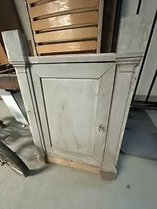 Façade Bois Boiserie Ancien Meuble Empire Peint Restauration Sous Vasque - Imagen 1 de 5