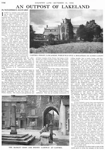 1950 An Outpost Of Lakeland Cumbria Cartmel Priorato Cartmel Fell Swarthmoor Hall - Imagen 1 de 2