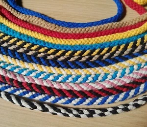 10mm Cotton Rope Sash Color Cord Twine Twist Bag Handle Macrame Craft Decorative - Picture 1 of 19