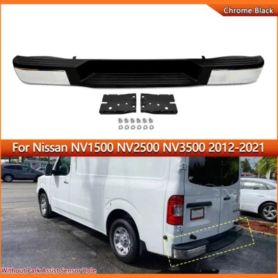 Chorme Rear Step Bumper Face Bars Fit For Nissan NV3500 NV2500 NV1500 2012-2021 - Изображение 1 из 4