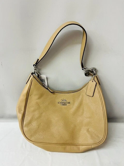 Coach Leather Teri Hobo Bag in Sandy Beige CJ517-