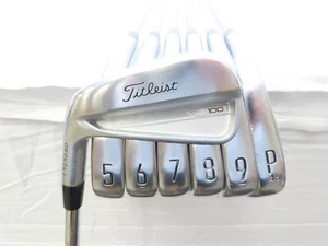 Used LH Titleist T100 Gen3 Iron Set 4-PW AMT Tour White S300 Stiff Flex Steel - Picture 1 of 8