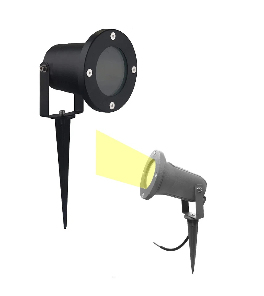 FARETTO PICCHETTO ORIENTABILE DA GIARDINO LAMPADINE GU10 IP65 IMPERMEABILE  - Immagine 1 di 4