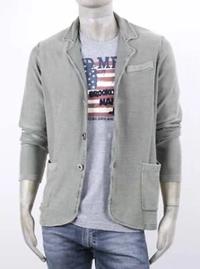 FRED MELLO STRICKJACKE 3 KNÖPFE TASCHEN AUFNÄHER GEFÜTTERT BAUMWOLLE GRÜN - Bild 1 von 5