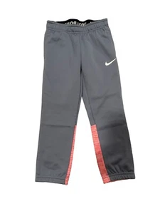 Nike Therma Girls Sweat Pants Just Do It Size 5 Gray / Pink - Picture 1 of 3