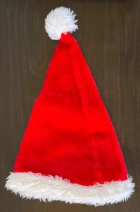 Santa Claus Hat Kids Size Red White Faux Fur Christmas Holiday - Picture 1 of 1