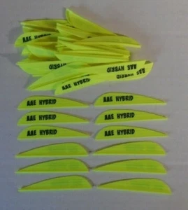 100- AAE Hybrid 26 2.7" YELLOW Vanes arizona archery equipment arrow fletching   - Picture 1 of 1