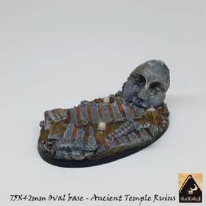 75X42mm OVAL RESIN BASE ANCIENT TEMPLE RUINS  - Picture 1 of 7