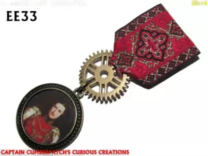 Steampunk Medal pin drape badge brooch Prince Albert monarch royalty #EE33 - Picture 1 of 5
