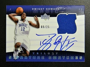 Dwight Howard 2004 UD Trilogy Auto Jersey Rookie #09/25 L.A. Lakers, HOF - Picture 1 of 2