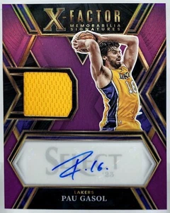 ๐ PAU GASOL PATCH AUTO /75๐ 2022 SELECT PURPLE PRIZM X-FACTOR JERSEY SIGNATURE - Picture 1 of 2