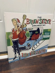THE BRIAN SETZER ORCHESTRA - BOOGIE WOOGIE CHRISTMAS Green & White VINYL LP NEW - Picture 1 of 3