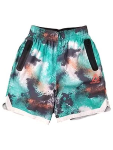 Reebok Boys Gray, Aqua & Orange Splatter Athletic Basketball Shorts - Picture 1 of 1