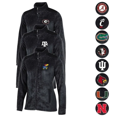 NCAA Full Zip Women's Team Logo Campus Flurry Fleece Jacket by Champion Cover