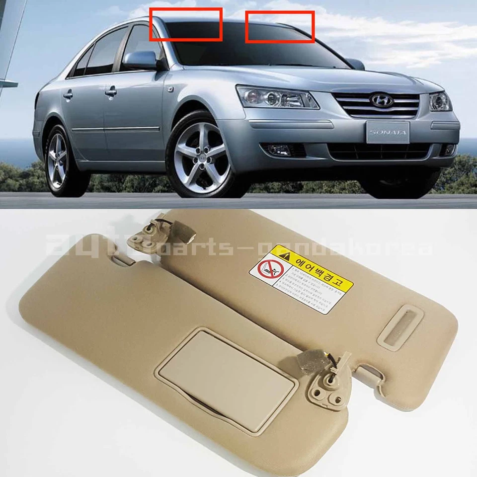 852013K010QD 852023K000QD Sun Visor Beige LH RH=1SET HYUNDAI SONATA 2006-2008 - Image 1 of 4