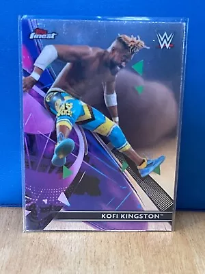 2021 Topps Finest WWE Refractor Kofi Kingston #19 wrestling card - Image 1 of 2