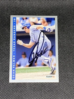 Dean Palmer Texas Rangers 1993 Fleer Signed Auto Card #325 ~ COA - Image 1 of 3