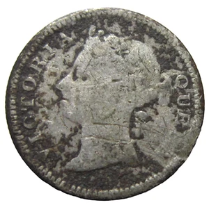 HONG KONG. SILVER 5 CENTS, 1891. QUEEN VICTORIA. LOW GRADE. - Picture 1 of 2