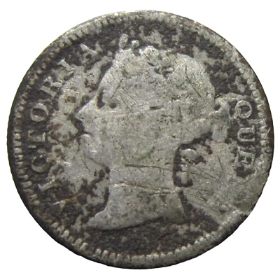 HONG KONG. SILVER 5 CENTS, 1891. QUEEN VICTORIA. LOW GRADE. - Image 1 of 2