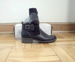 Planet Shoes 'Georgia' Brown Suede/Leather Ankle Boots - Size 7 - Picture 1 of 7