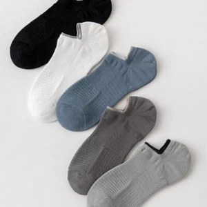 5 Pairs Men Cotton Low Cut Stretch Socks Breathable Summer Short Boat Socks - Picture 1 of 18