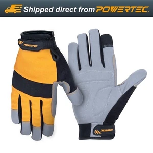 Gants de travail de sécurité POWERTEC pour construction, travaux mécaniques et légers taille XL - Photo 1/10