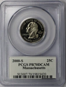 2000-S Massachusetts State Quarter PCGS PR70DCAM - Picture 1 of 4