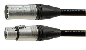 Van Damme Microphone Cable Balanced Lead Male to Female XLR Neutrik Plugs Black - Picture 1 of 5
