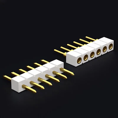 V3 WHITE Pin & Socket Strips | for Philips Hue Lightstrip Plus V3 | 6 Pin - Image 1 of 4