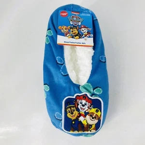 Paw Patrol Blue Snuggle Toes Sherpa Fleece Gripper Slipper Socks Sz M L - Picture 1 of 12
