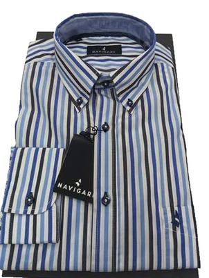 NVE3005 CAMICIA UOMO IN COTONE MANICA LUNGA NAVIGARE - Immagine 1 di 4