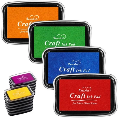 Large Finger Ink Pads for Kids Washable Craft Ink Stamp Pads, 16 Color DIY for - Image 1 of 4