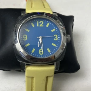 Blue Dial Yellow Band Watch - Picture 1 of 8