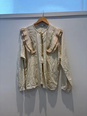 Top de seda manga larga con volantes See by Chloe - talla 10  Foto 1 de 4