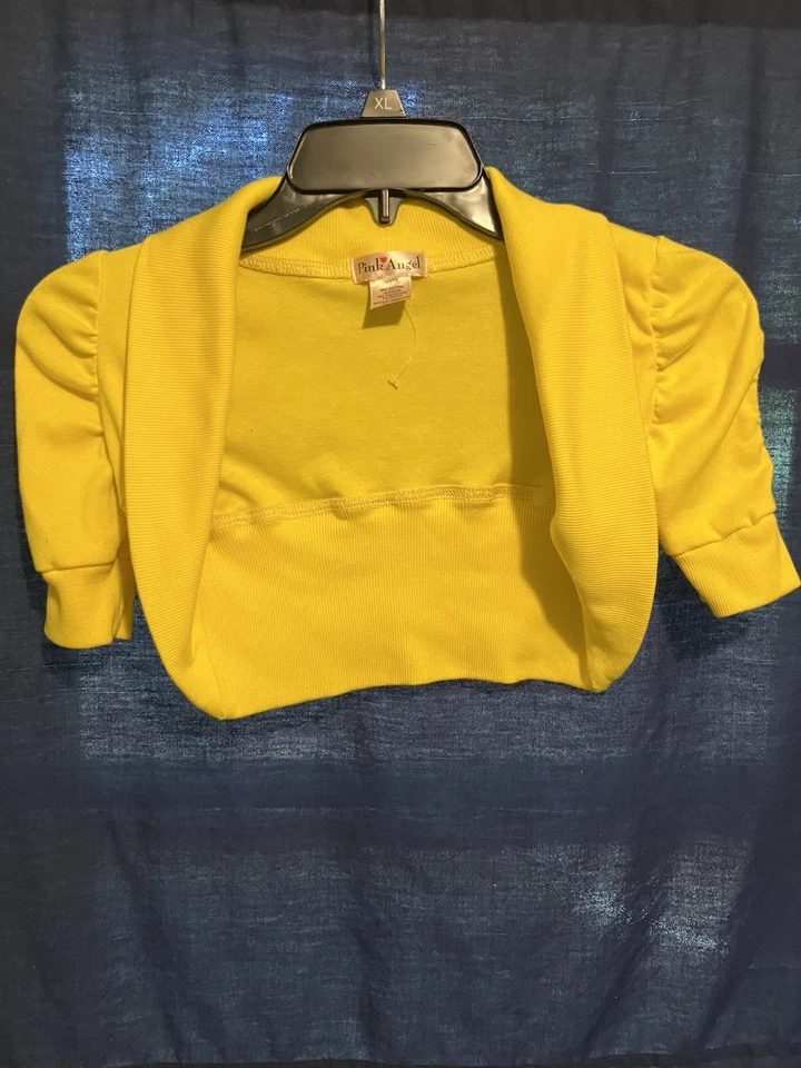 Pink Angel Girls Shrug Yellow - Image 1 of 3