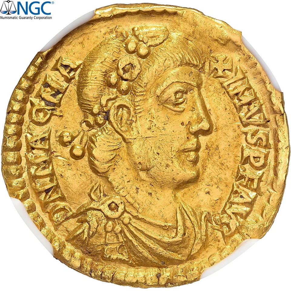 [#1067476] Magnus Maximus, Solidus, 383-388, Trier, Gold, NGC, AU 5/5-2/5, RIC:I - Image 1 of 2