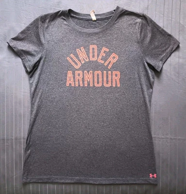 Under Armour Loose Fit Shirt Women's Medium Gray Heatgear Short Sleeve - Image 1 of 4