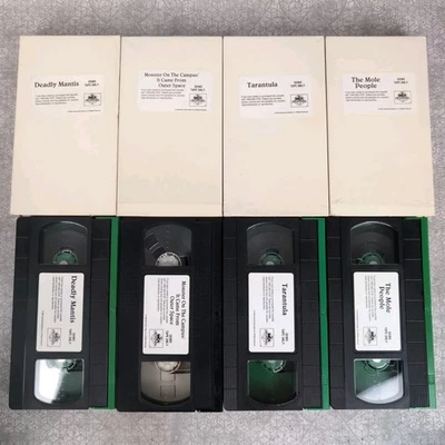 Universal Monsters MCA Horror DEMO Promo VHS Tape Lot Mole People Deadly Mantis - Image 1 of 4