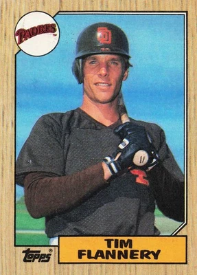 1987 Topps Baseball Tim Flannery San Diego Padres #763 - B - Image 1 of 2