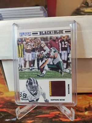 2012 Panini Prominence - Black and Blue Materials Santana Moss #16 /49 (MEM) - Image 1 of 4