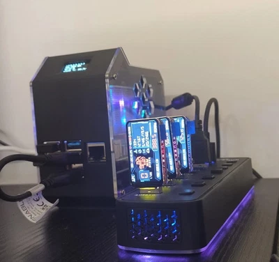 NM Miner 350+kh/s - 700kh/s USB 3.0 Hub - Nerd Miner v2 - Waveshare - Mining Rig - Bild 1 von 4