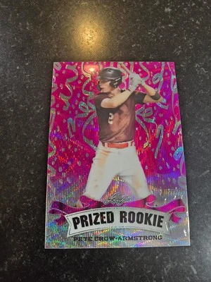 Pete Crow-Armstrong 2020 Leaf Prized Metal Rookie Pink /10 RC - Image 1 of 2